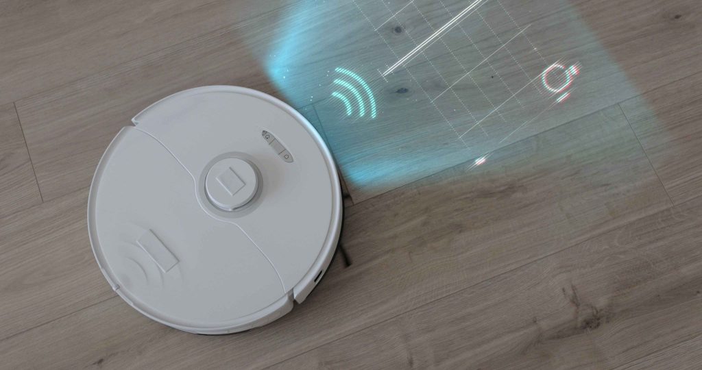 LiDARセンサーで部屋をマッピングするロボット掃除機