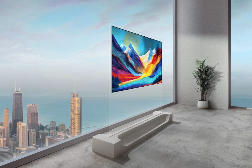 壁面に設置されたLG OLED evo AI W6