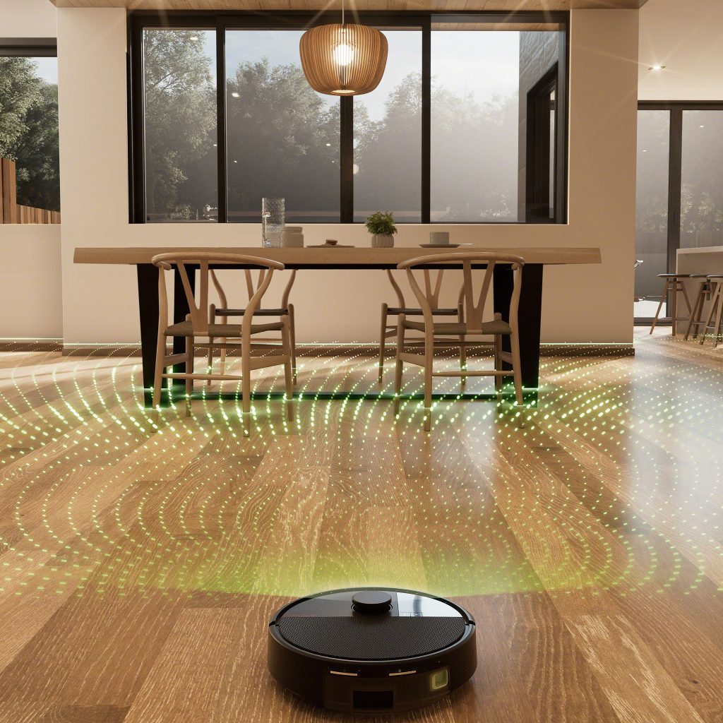 室内をマッピングして清掃経路を設定するRoomba Maxのイメージ