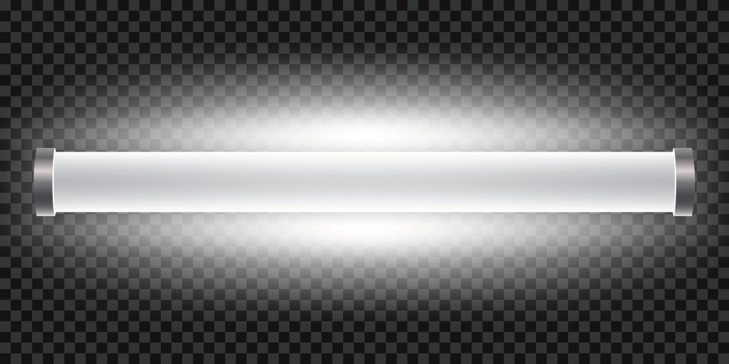 管全体が発光する直管形蛍光ランプのイメージ