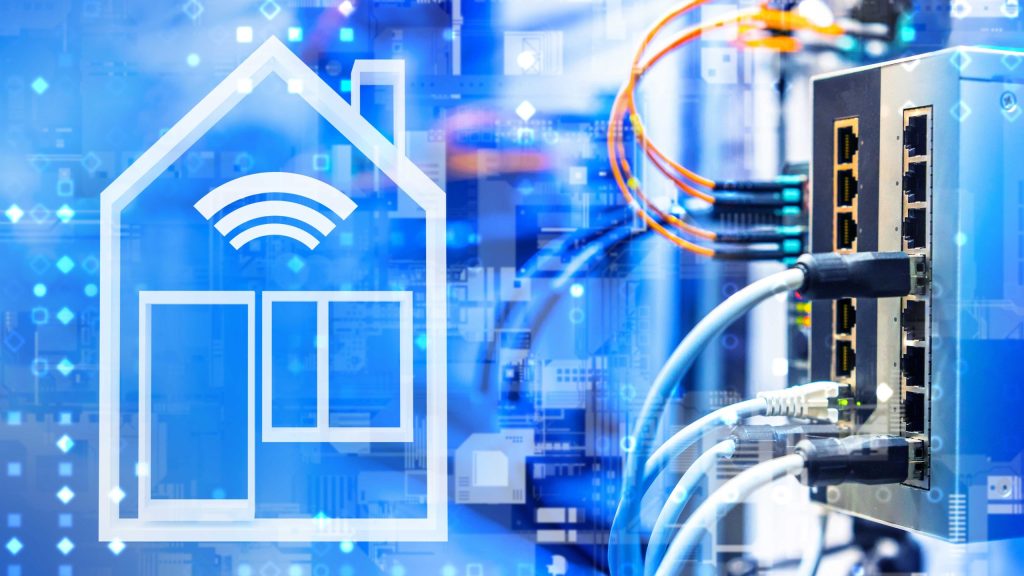 有線LANやスイッチを含む住宅ネットワーク設計のイメージ
