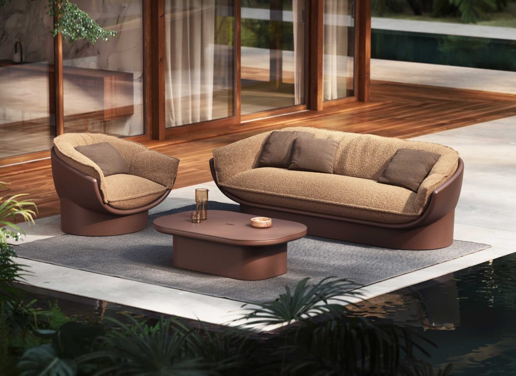 VONDOM LUNAシリーズを配したアウトドアラウンジ