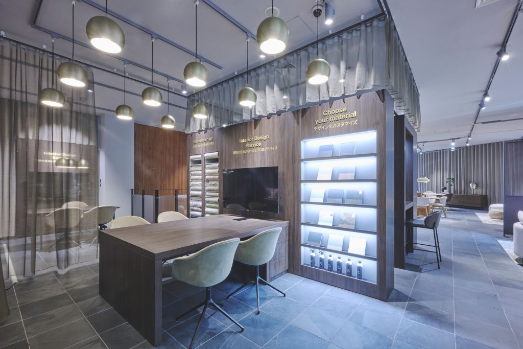 BoConcept青山本店のインテリア相談用コンサルテーションスペース