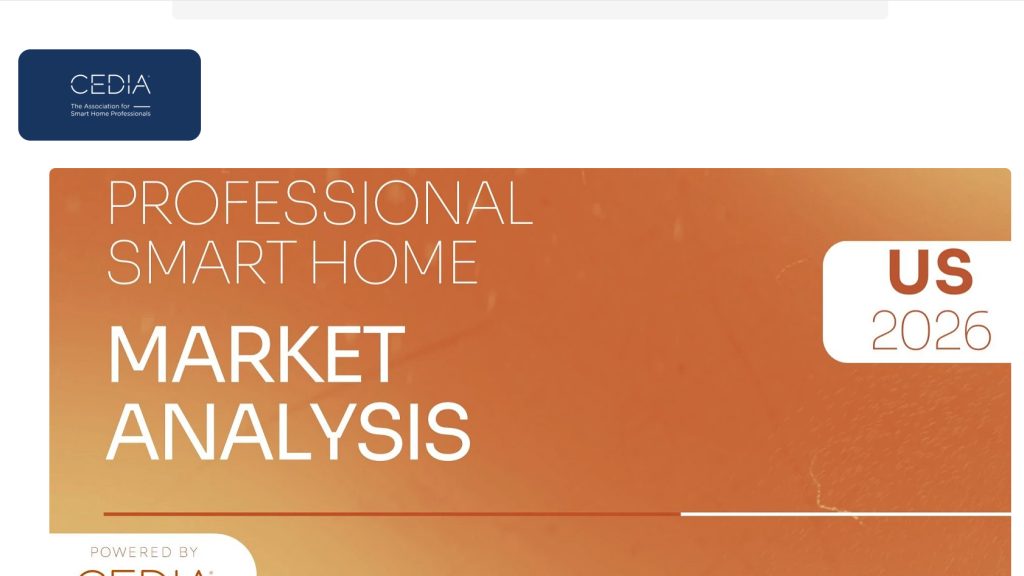 CEDIA 2026 U.S. Professional Smart Home Market Analysis