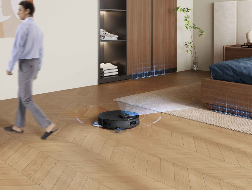 家具やラグがある室内をマッピングしながら清掃するDEEBOT N50 OMNI