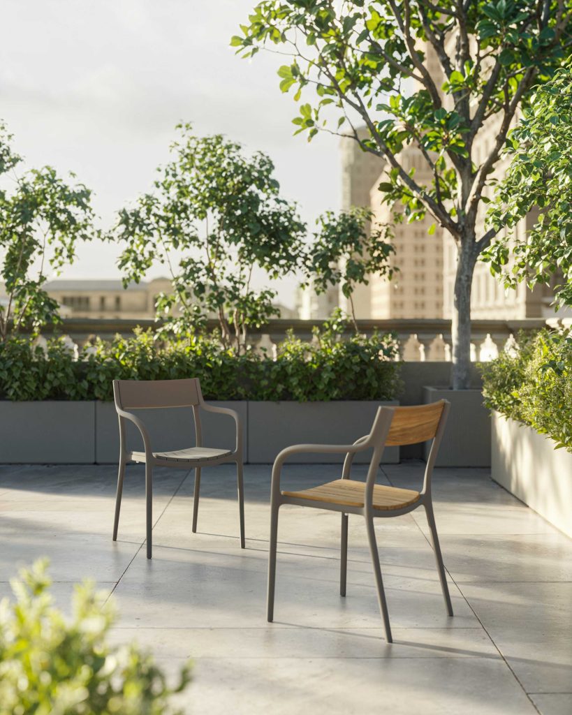 VONDOM MADISON ダイニングアームチェア テラス使用イメージ