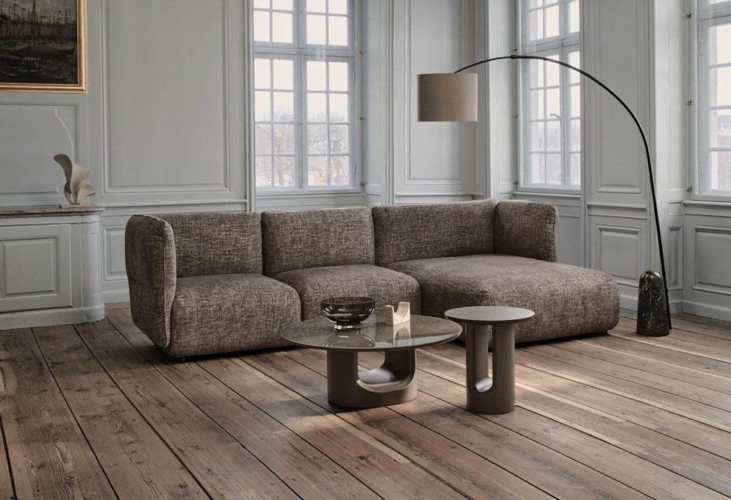 BoConcept Paraggi ハイバックソファとVolterraテーブルのリビング空間