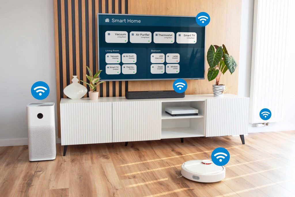 スマート家電や空調、テレビ、ロボット掃除機をネットワークでつなぐスマートホーム