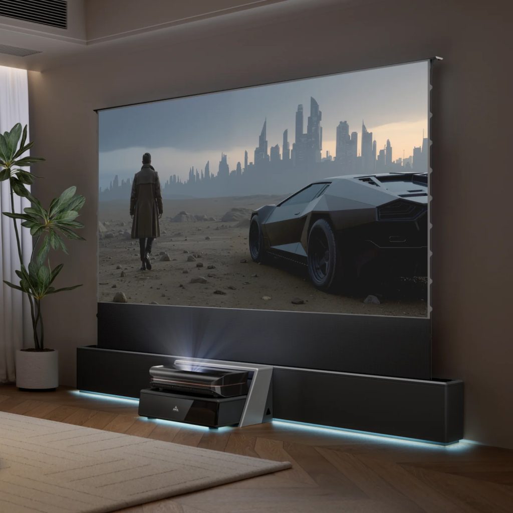 AWOL Vision「AWOL Smart Station」日本初公開。超短焦点プロジェクターの設置の課題を解決する