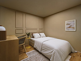 木質素材を取り入れた住友林業「PRIME SLEEP」の寝室イメージ