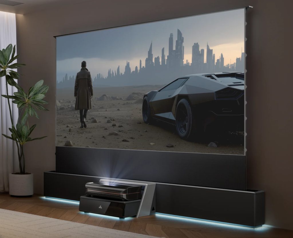 AWOL Vision「Aetherion」Makuakeで5.2億円突破。最大200インチの4K超短焦点プロジェクター