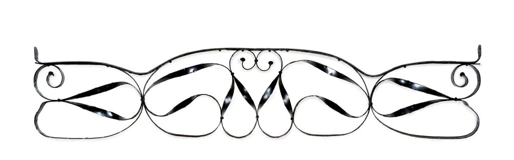 Antoni Gaudi ornamental wrought iron window grille for Casa Mila La Pedrera