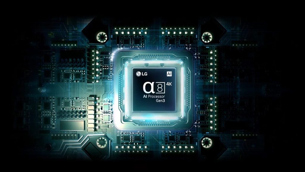 LG HU925Vに搭載されるAIプロセッサー「Alpha 8 AI Processor 4K Gen3」のイメージ